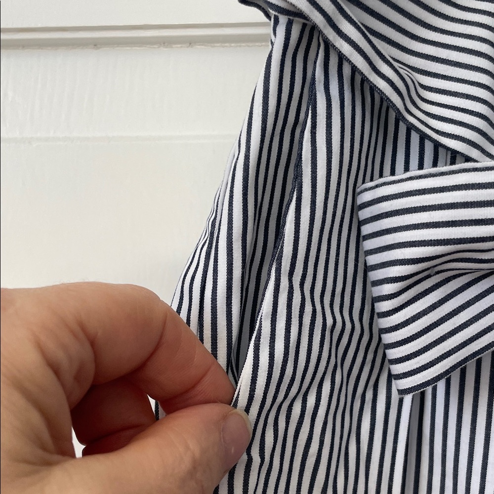 J. Crew Navy and White Striped High‎ Waist Shorts - Picture 4 of 9